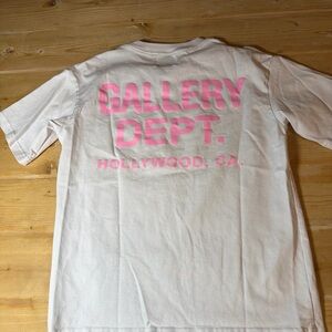 Gallery Dept White Tee with Black Logo‎